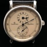 A CHRONOSWISS REGULATEUR AUTOMATIC GENTS WRIST WATCH WITH A STAINLESS STEEL CASE. THE AUTOMATIC
