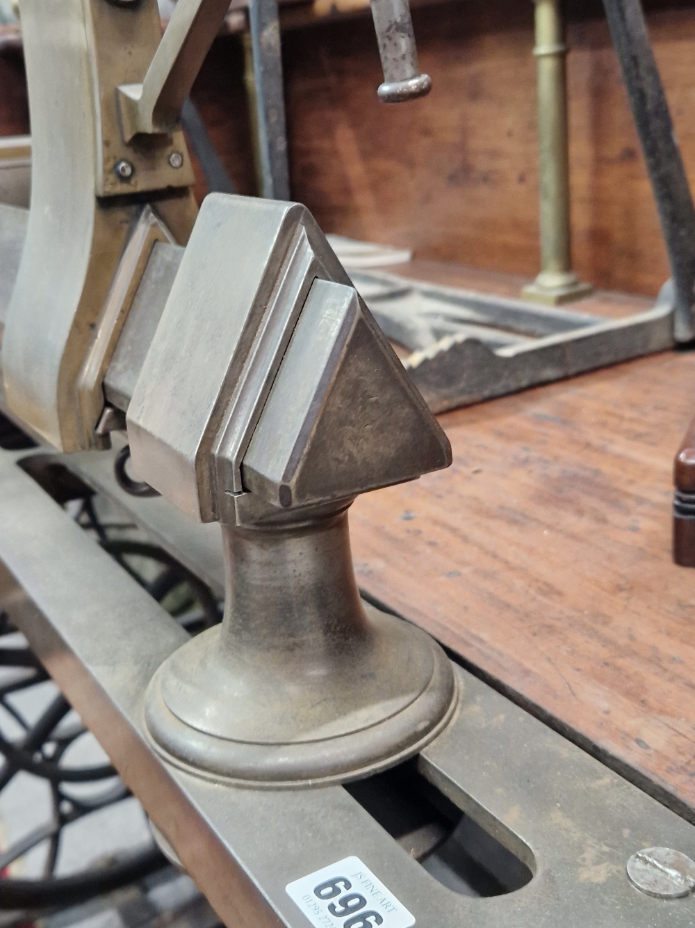 A RARE MID 19TH CENTURY BRASS AND IRON ORNAMENTAL TURNING LATHE SIGNED C. RICH, 44 DENMARK STREET - Image 71 of 77