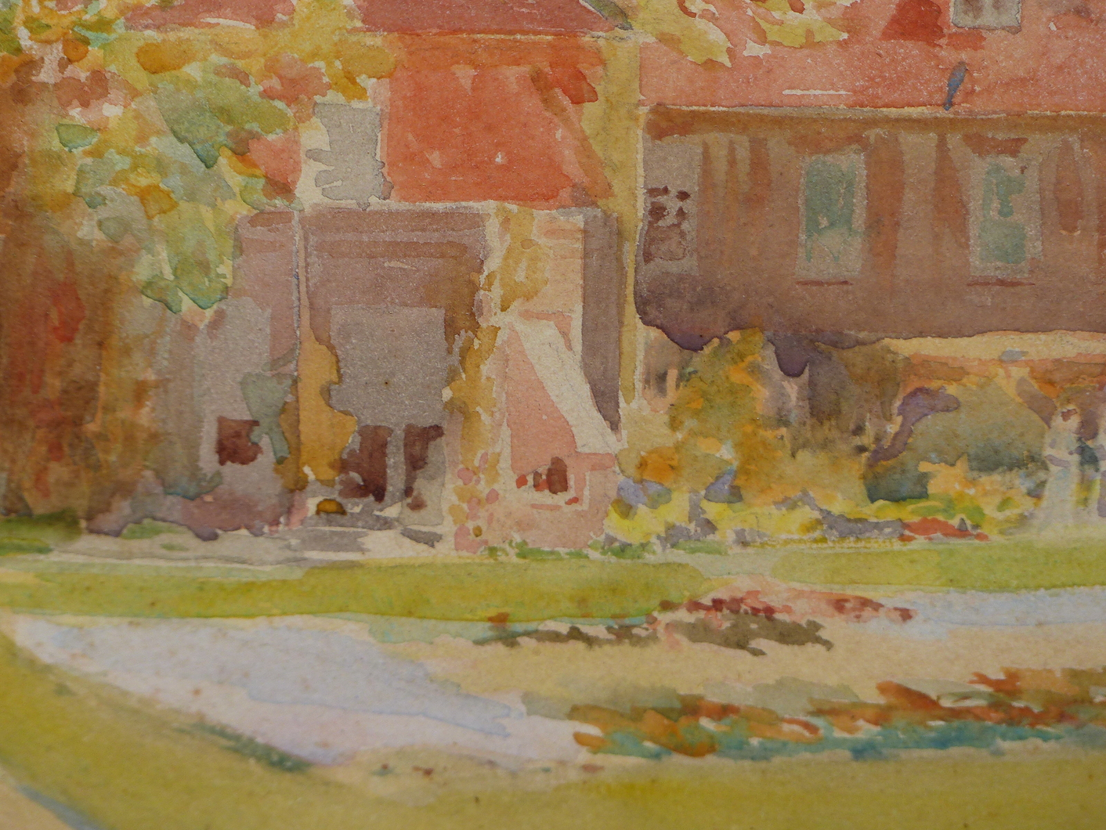 HARRY HINE (1845-1941), DOG LYING IN A SUMMER GARDEN, A HOUSE BEYOND, SIGNED, DATED 1895 AND - Image 4 of 7
