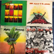 REGGAE / SKA - 12 LP RECORDS INCLUDING: MIGHTY DIAMONDS - DEEPER ROOTS, BOB MARLEY - BABYLON BY