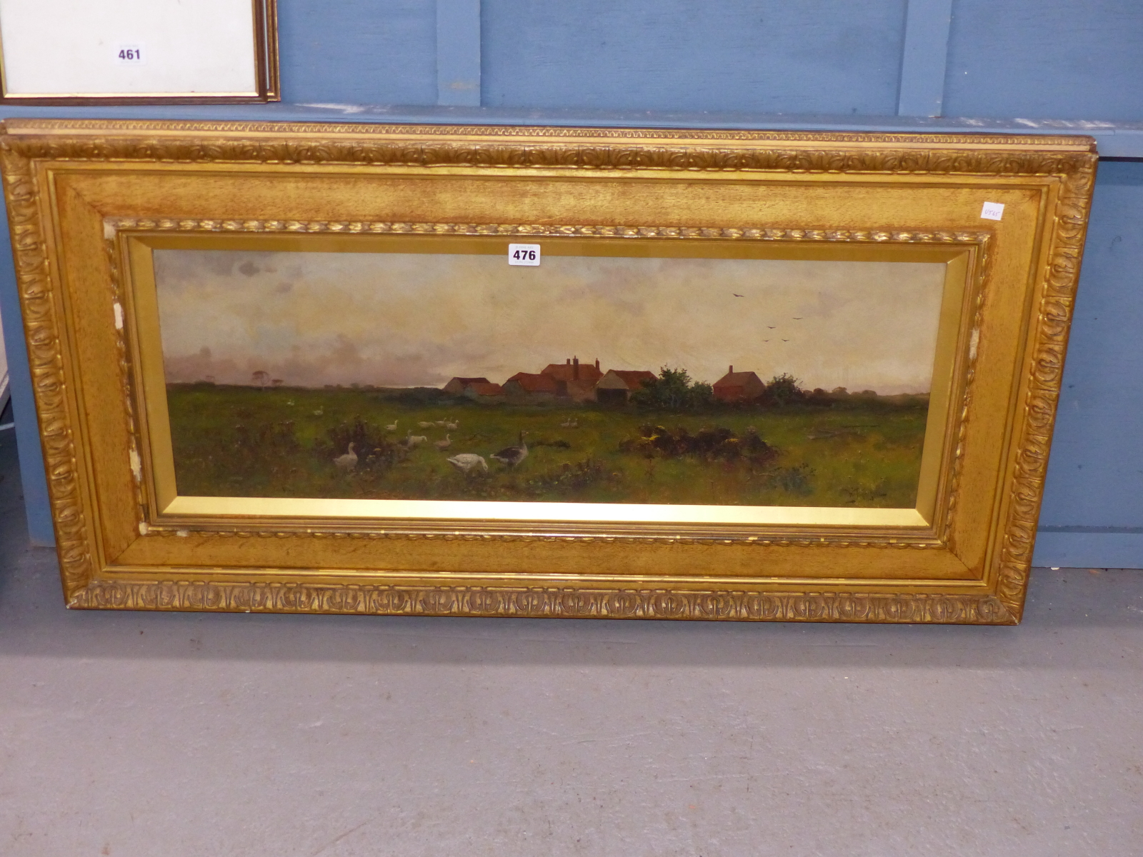 WILL ANDERSON (19TH/20TH CENTURY), GEESE BY A FARM IN AN EXTENSIVE LANDSCAPE, SIGNED LOWER RIGHT, - Image 2 of 8
