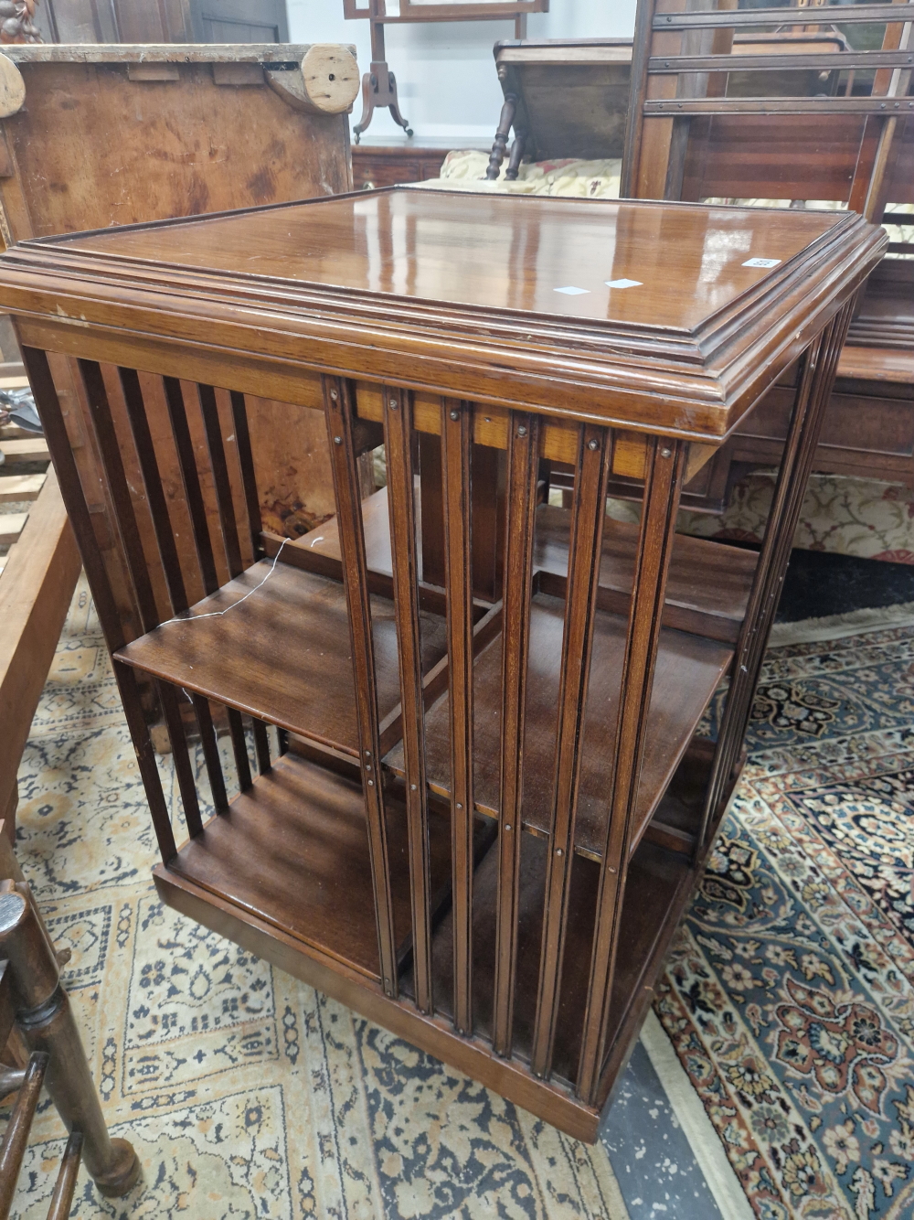 AN EARLY 20th C. MAHOGANY ROTARY BOOKCASE - Image 2 of 4