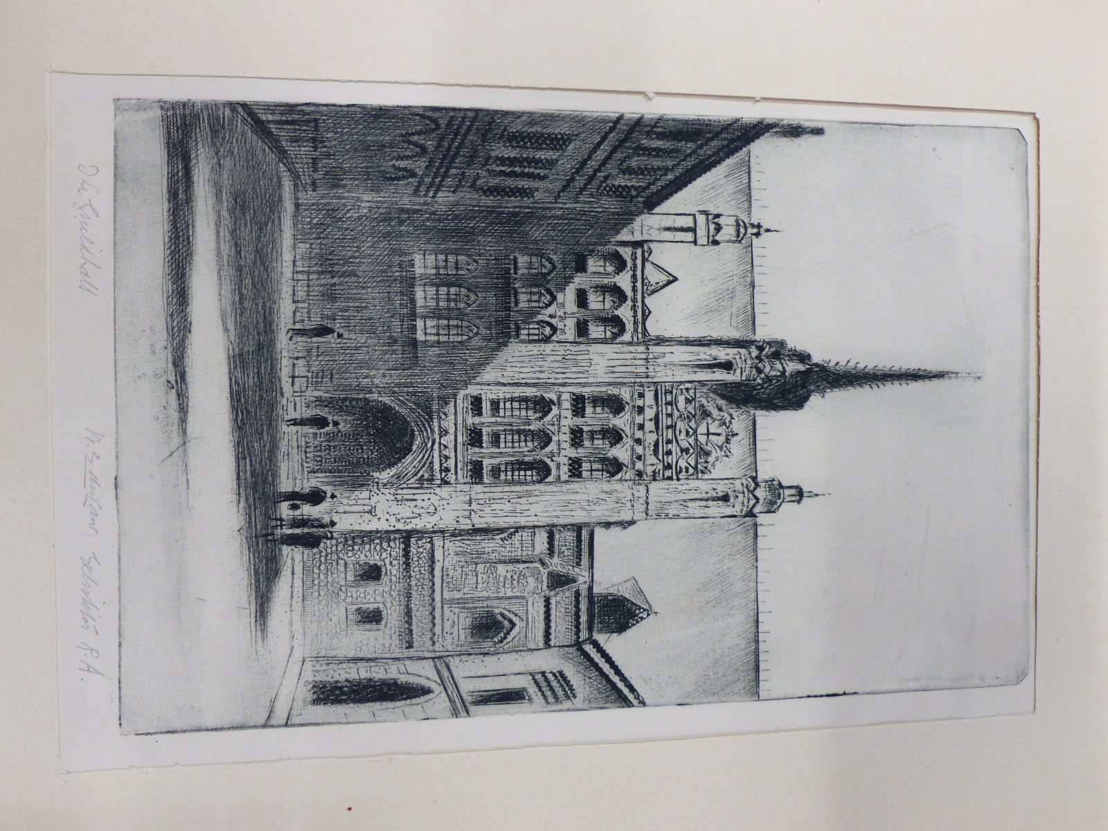 WALTER EDWIN LAW (1865-1942), A FRAMED ETCHING OF THE TOWER, TOGETHER WITH EIGHT FURTHER UNFRAMED - Image 9 of 9