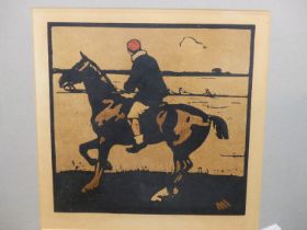 AFTER WILLIAM NICHOLSON, MONTHS OF THE YEAR IN SPORTING SCENES, SEVEN WOODCUTS DEPICTING COURSING,