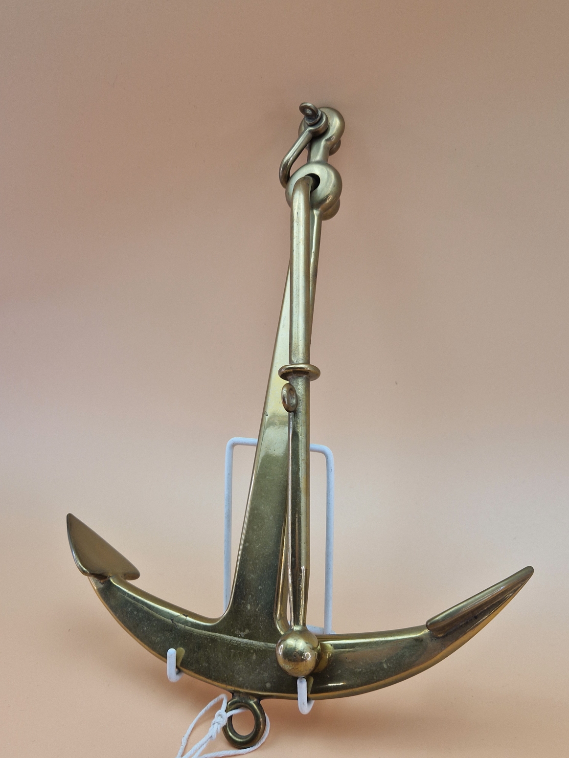 A BRASS MODEL OF A SHIPS ANCHOR. 31cms. - Image 2 of 4