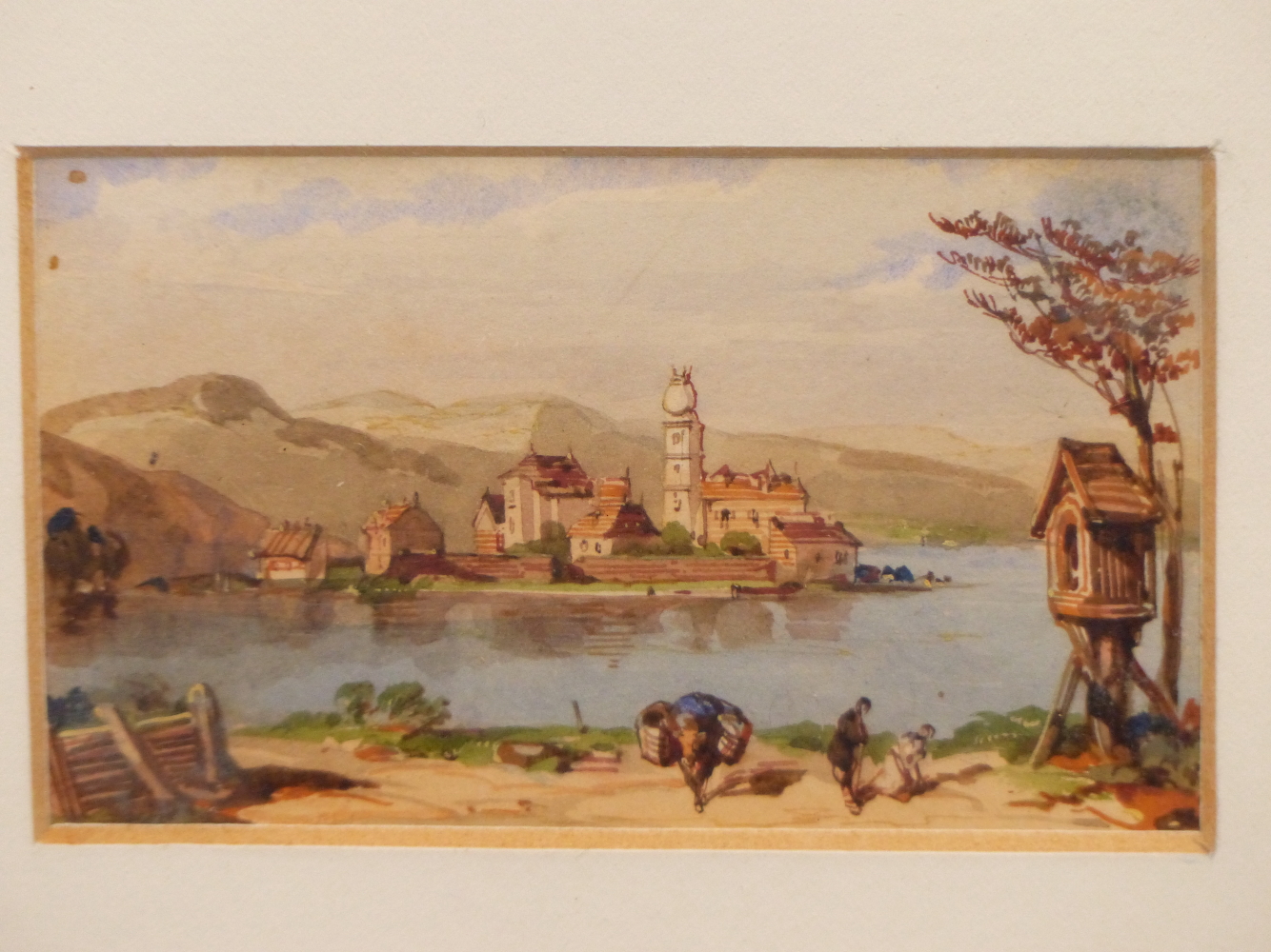 ATTRIBUTED TO JAMES DUFFIELD HARDING (1798-1863) WASSERBURG, FIGURES BY A LAKE IN A MOUNTAINOUS - Image 3 of 6