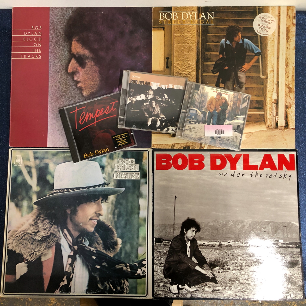 BOB DYLAN - 13 LP RECORDS & 9 CDs INCLUDING: BLOOD ON THE TRACKS, BLONDE ON BLONDE, DESIRE, MOSTLY