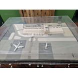 AN INTERESTING ARCHITECTS SCALE MODEL OF PALISADOES AIRPORT, JAMAICA. DESIGNED BY NORMAN AND DAWBARN