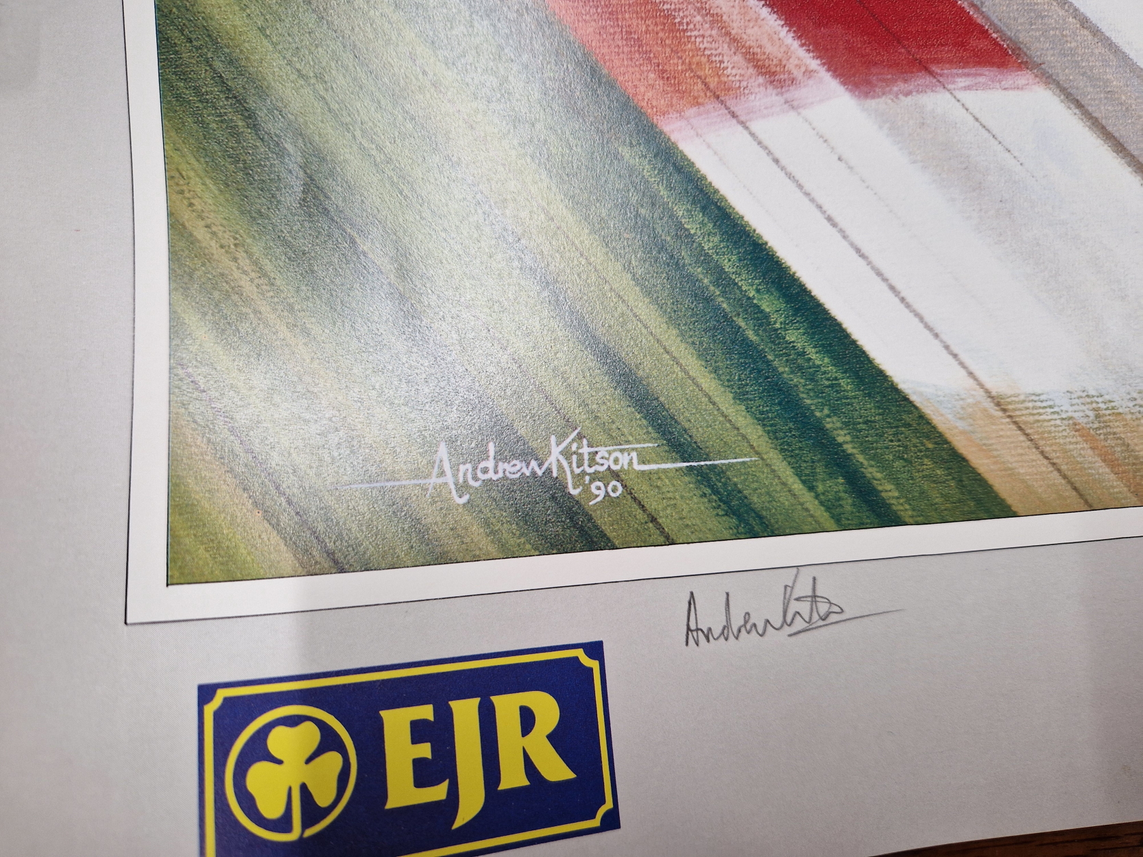 JORDAN FORMULA 1 RACING SIGNED GIANCARLO FISICHELLA POSTER. AND AN ANDREW KITSON SIGNED PRINT (2) - Image 2 of 6