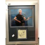 PINK FLOYD - ROGER WATERS FRAMED PHOTO & SIGNATURE + COA, OVERALL - 35 x 45CM,