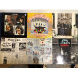 THE BEATLES / RELATED - 6 LP RECORDS: LET IT BE '76 REISSUE, MAGICAL MYSTERY TOUR '76 REISSUE, HEY