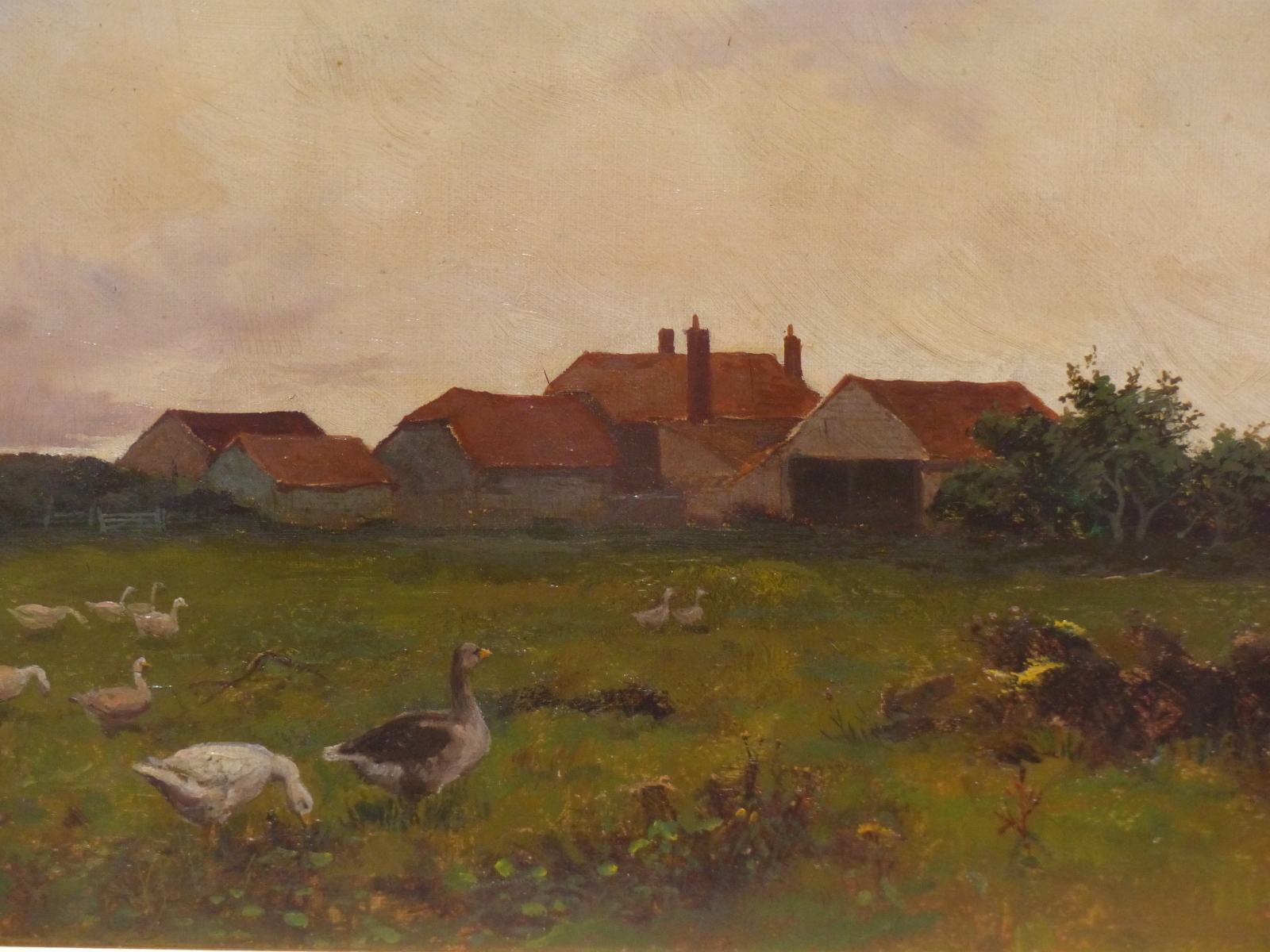 WILL ANDERSON (19TH/20TH CENTURY), GEESE BY A FARM IN AN EXTENSIVE LANDSCAPE, SIGNED LOWER RIGHT,
