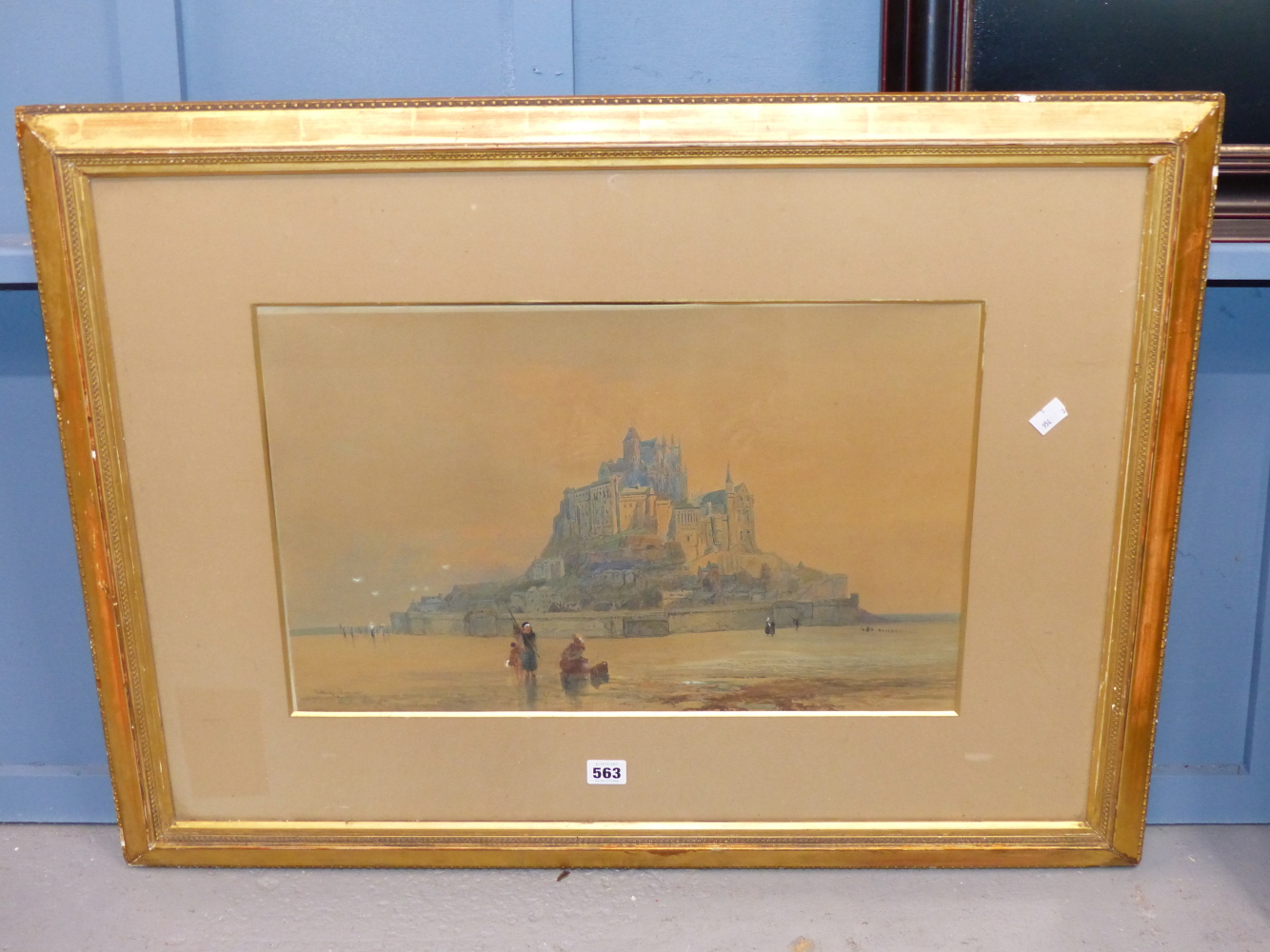 VICTOR DE WALSH-JACKSON (LATE 19TH CENTURY), ST MICHAEL'S MOUNT, CORNWALL, WITH FIGURES ON THE - Image 3 of 10