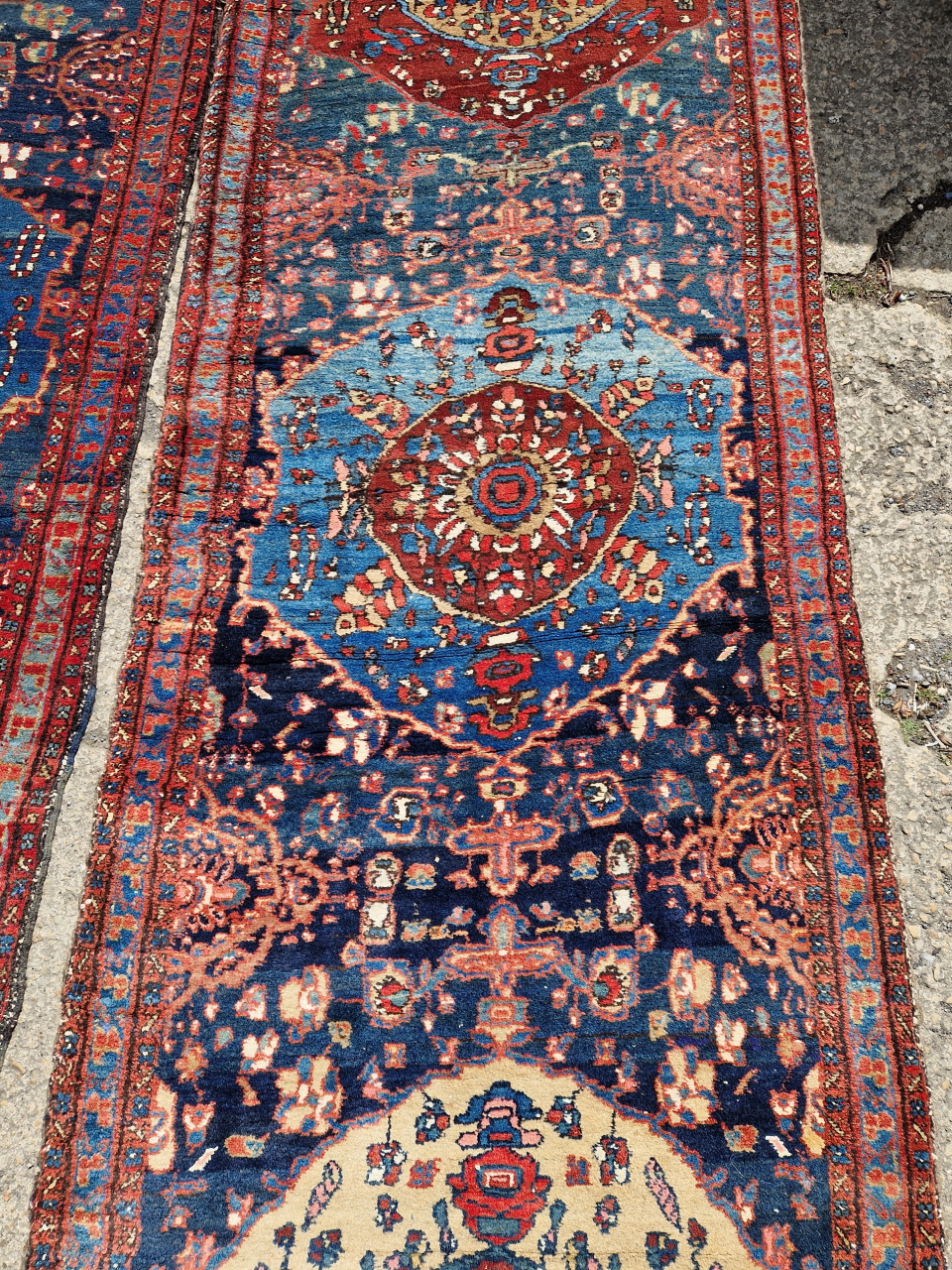 A NEAR PAIR OF PERSIAN TRIBAL COUNTRY HOUSE RUNNERS 530 x 94 cm AND 515 x 101 (2) - Image 3 of 13