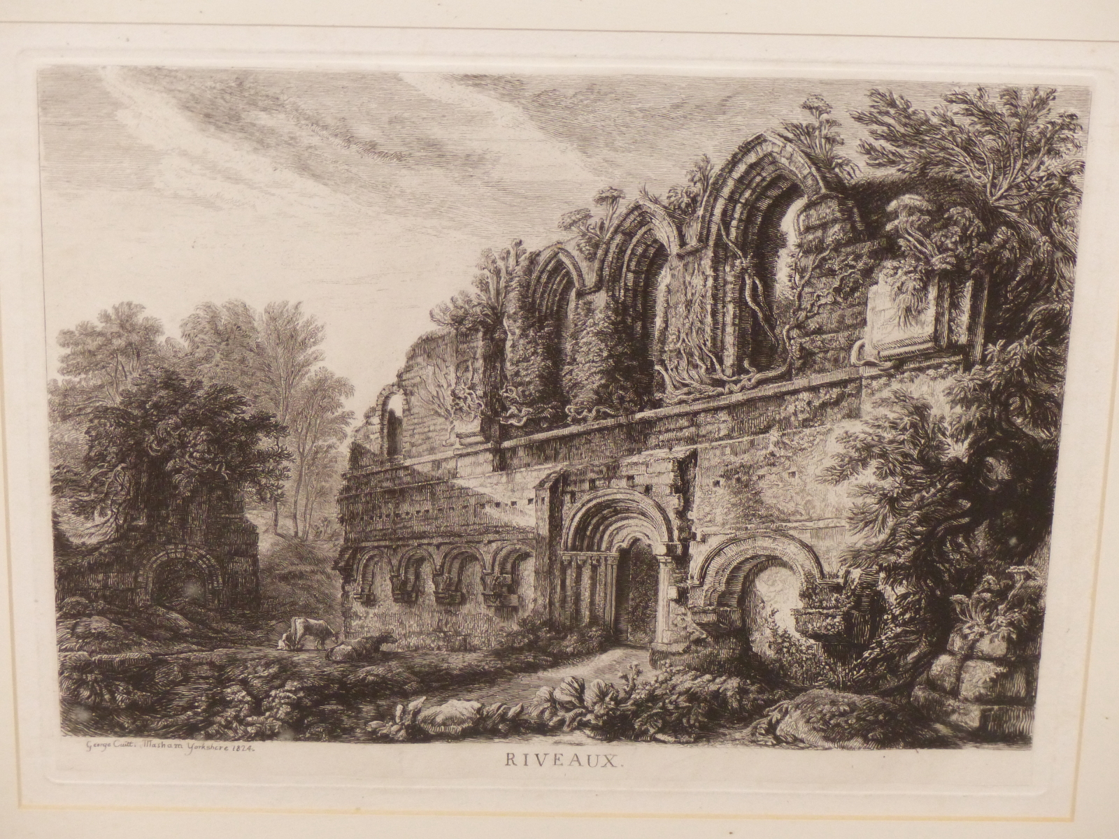 AFTER GEORGE CUITT, FOUR ENGRAVINGS OF ARCHITECTURAL VIEWS AND AN ENGRAVING AFTER PIRANESI. (5) - Image 8 of 9