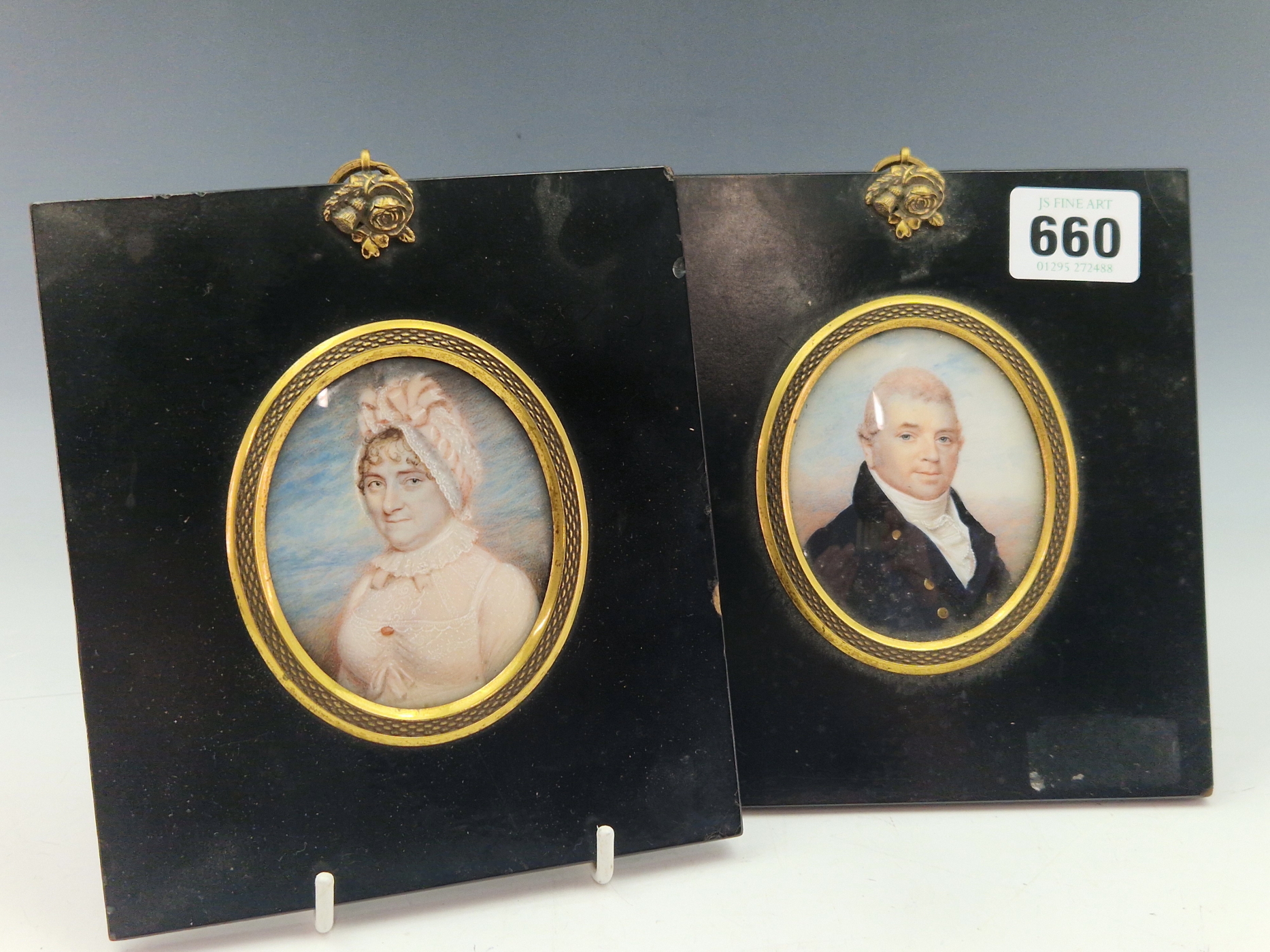 SIR CHARLES HAYTER (1761-1835), PORTRAIT MINIATURES OF WILLIAM AND OF MARY COX, DATED 1808 AND - Image 5 of 7