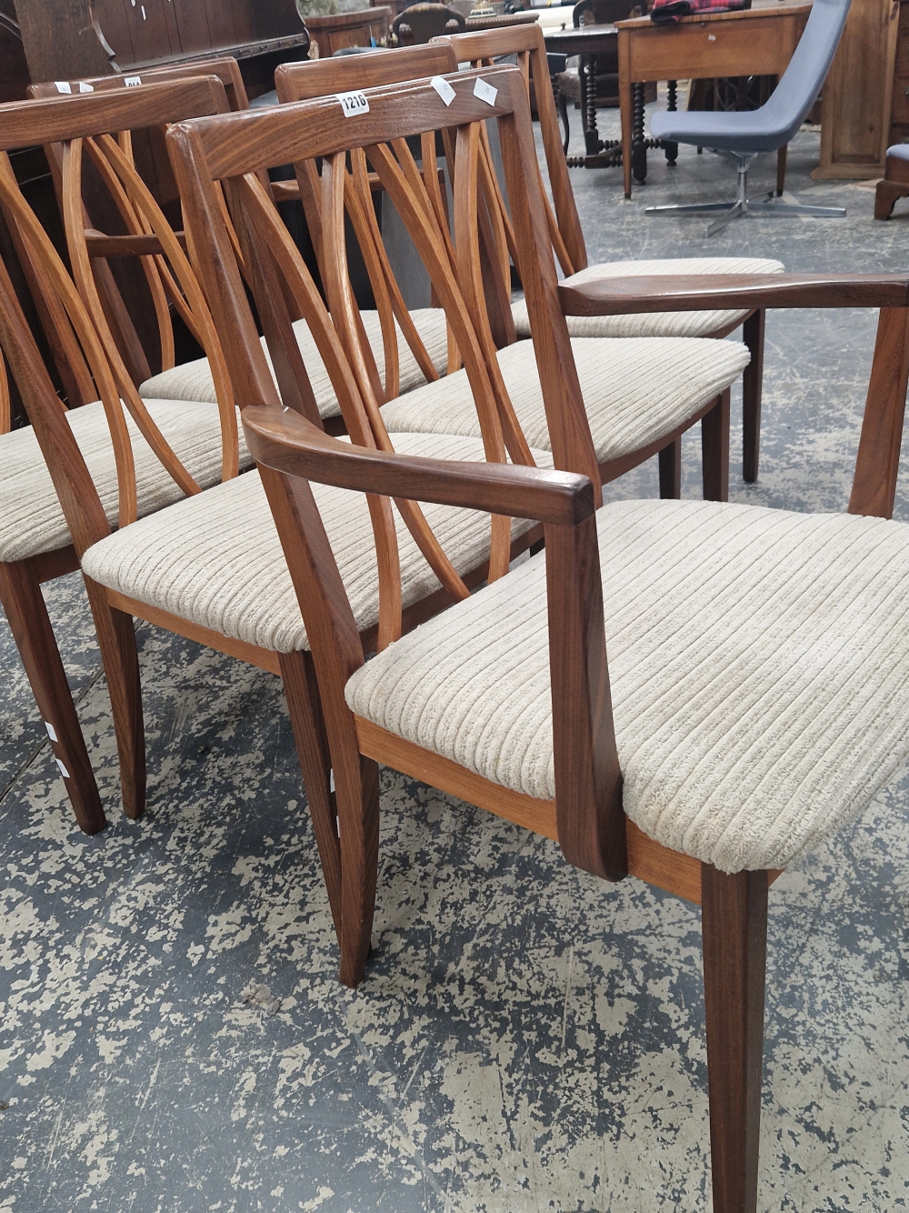 A SET OF SIX G-PLAN TEAK DINING CHAIRS. - Image 3 of 3