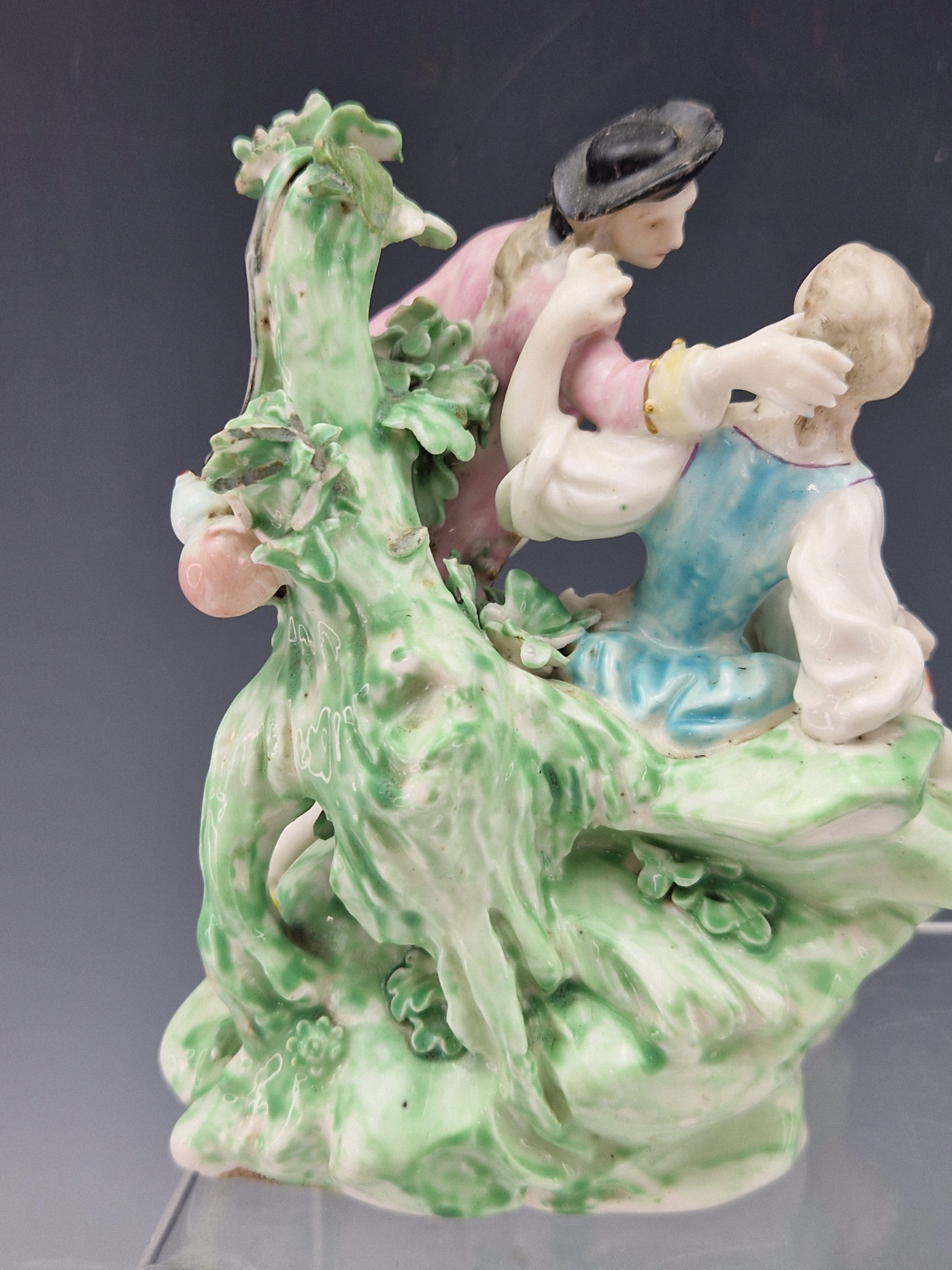 A PAIR OF PATCH MARK DERBY FIGURES SEATED ON FOOTED BASES, SHE REPRESENTING SUMMER AND HE WINTER. - Image 14 of 15