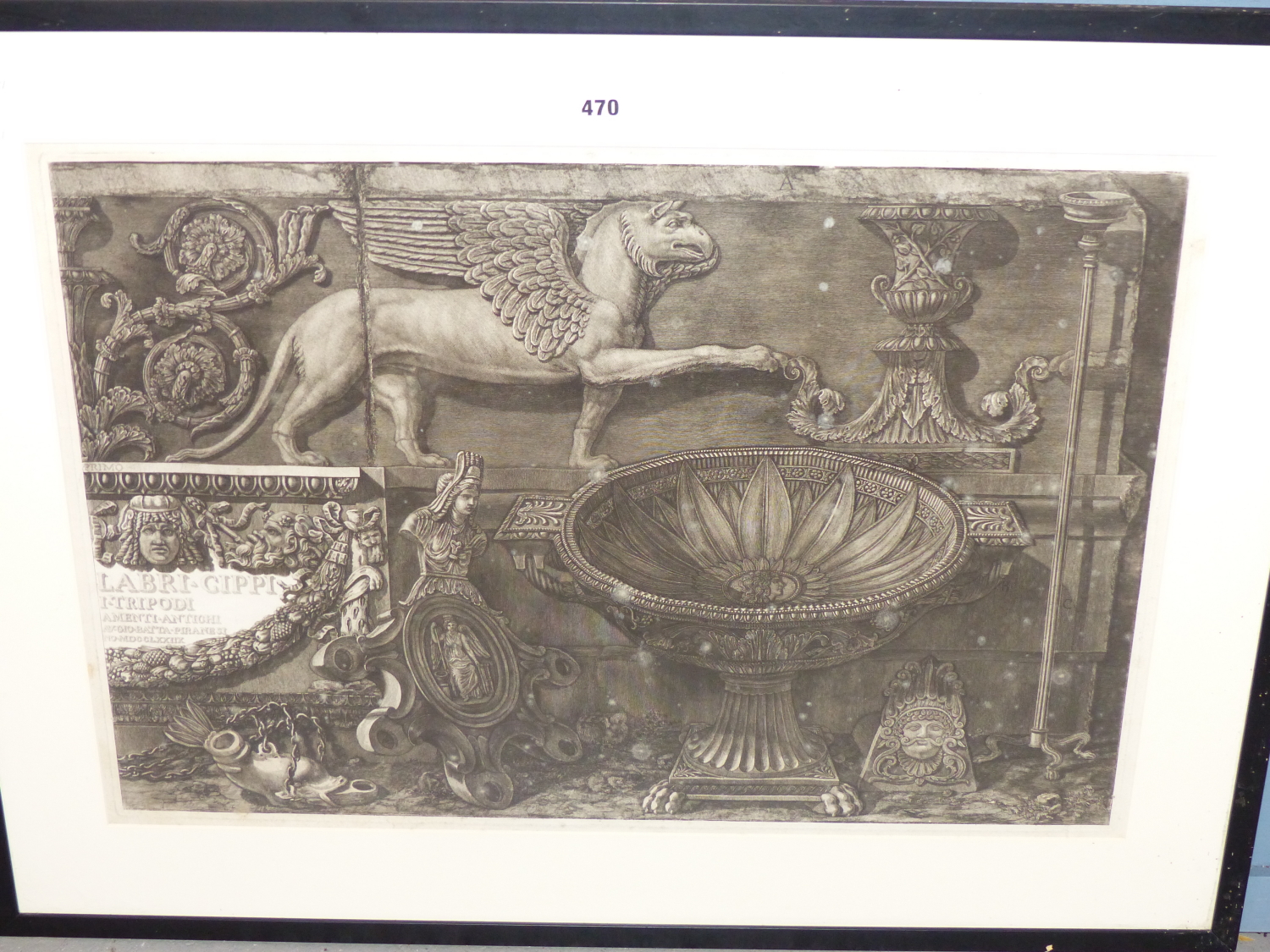 AFTER PIRANESI, VASI, CANDELABRI, CIPPI, SARCOFAGI, TRIPODI, LUCERNE ED ORNAMENTI ANTICHI, A PAIR OF - Image 5 of 7