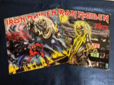 IRON MAIDEN - 2 LP RECORDS: KILLERS 1ST PRESSING AND NUMBER OF THE BEAST 1ST PRESSING.