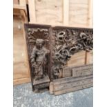 AN ANTIQUE 18TH/19TH CENTURY FRIEZE ARCH CARVED IN DELICATE DEEP RELIEF.