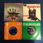 THE BEATLES / THE STONES - 15 x 7" SINGLE RECORDS INCLUDING: MAGICAL MYSTERY TOUR 2x7" WITH BLUE