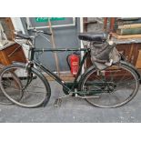 A GENTS GREEN RALEIGH THREE SPEED BICYCLE