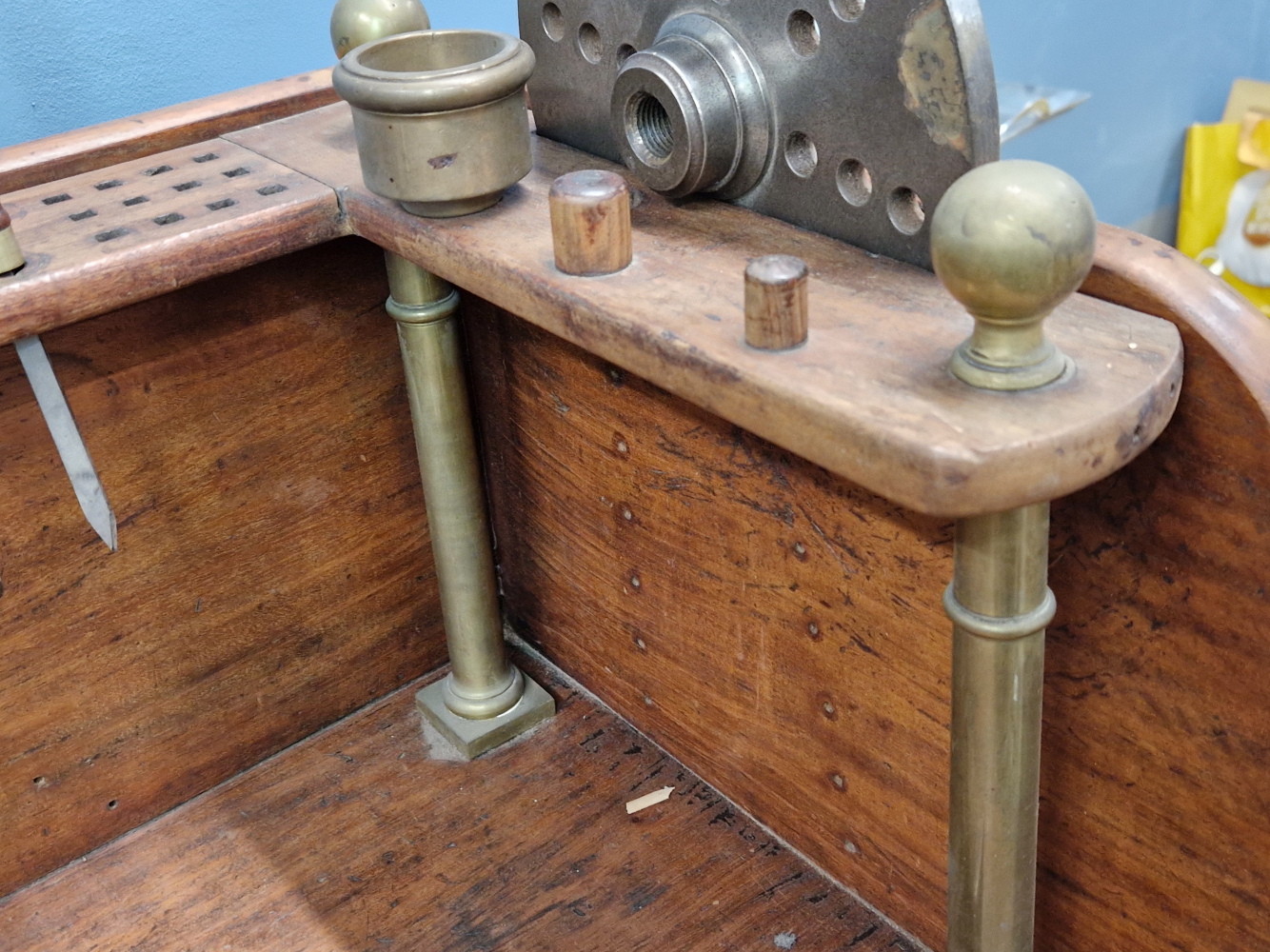 A RARE MID 19TH CENTURY BRASS AND IRON ORNAMENTAL TURNING LATHE SIGNED C. RICH, 44 DENMARK STREET - Image 74 of 77