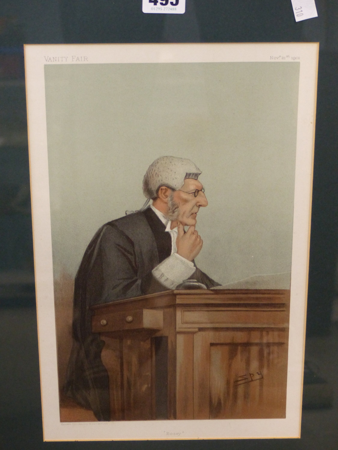 TEN VANITY FAIR PRINTS, MOSTLY SPY AND APE; UNCLE SAM, STATESMEN NO.87, MEN OF THE DAY NO. 1, AN OLD