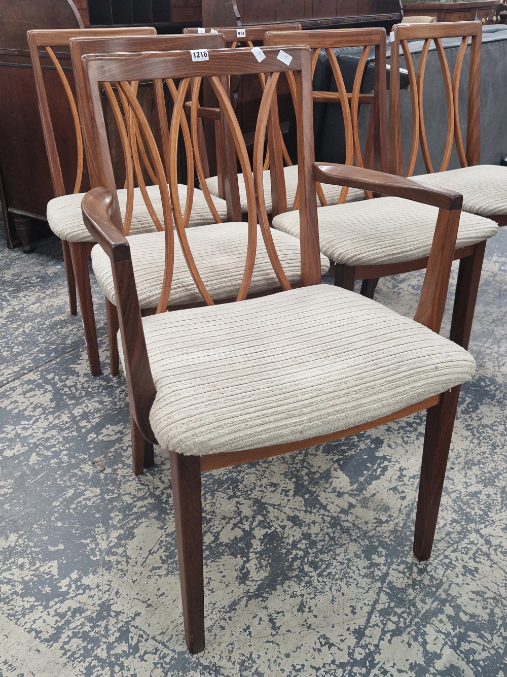 A SET OF SIX G-PLAN TEAK DINING CHAIRS. - Image 2 of 3