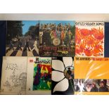 THE BEATLES ETC - 7 x LP RECORDS INCLUDING: SGT. PEPPER'S, STEREO 1ST PRESSING (NO INSERT), ABBEY