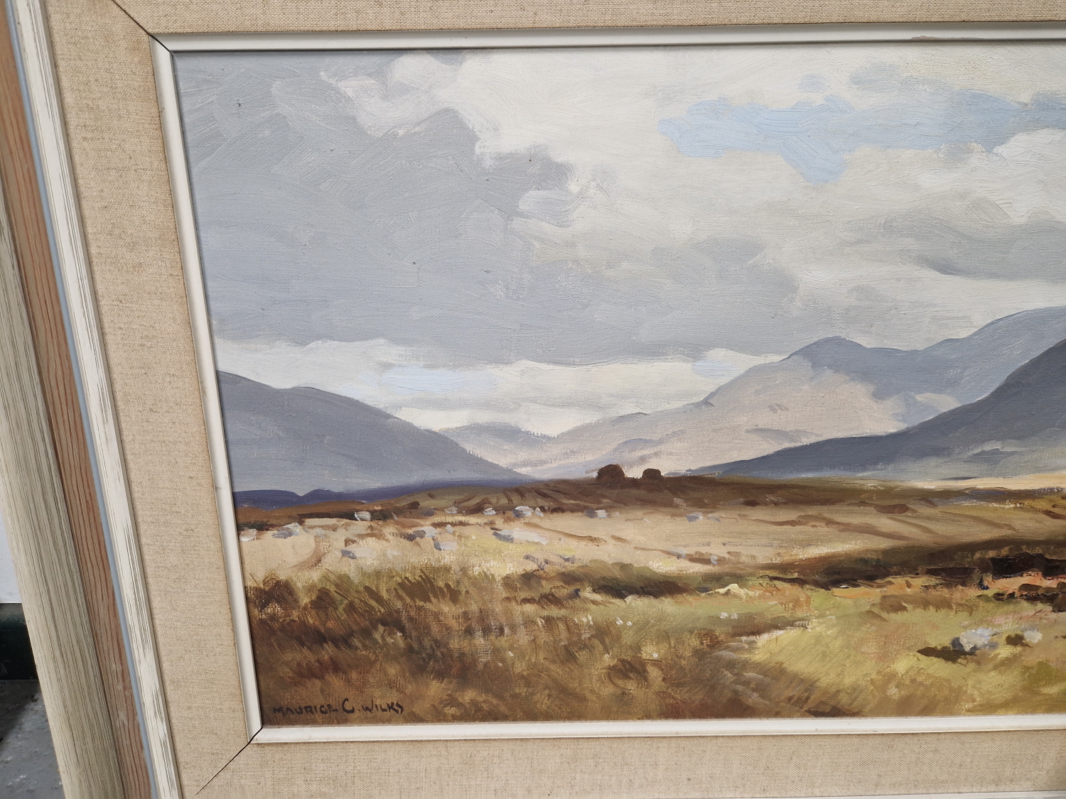 MAURICE CANNING WILKS (1910-84), ARR. A GALWAY LANDSCAPE, OIL ON CANVAS, SIGNED LOWER LEFT AND - Image 3 of 6