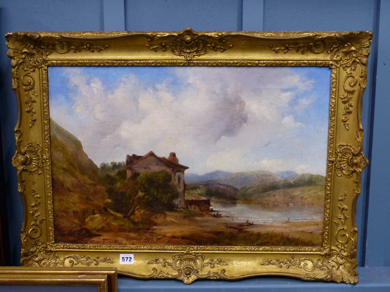 ENGLISH SCHOOL (19TH CENTURY), DERWENT WATER, OIL ON CANVAS, INDISTINCTLY TITLED ON STRETCHER VERSO, - Image 4 of 5