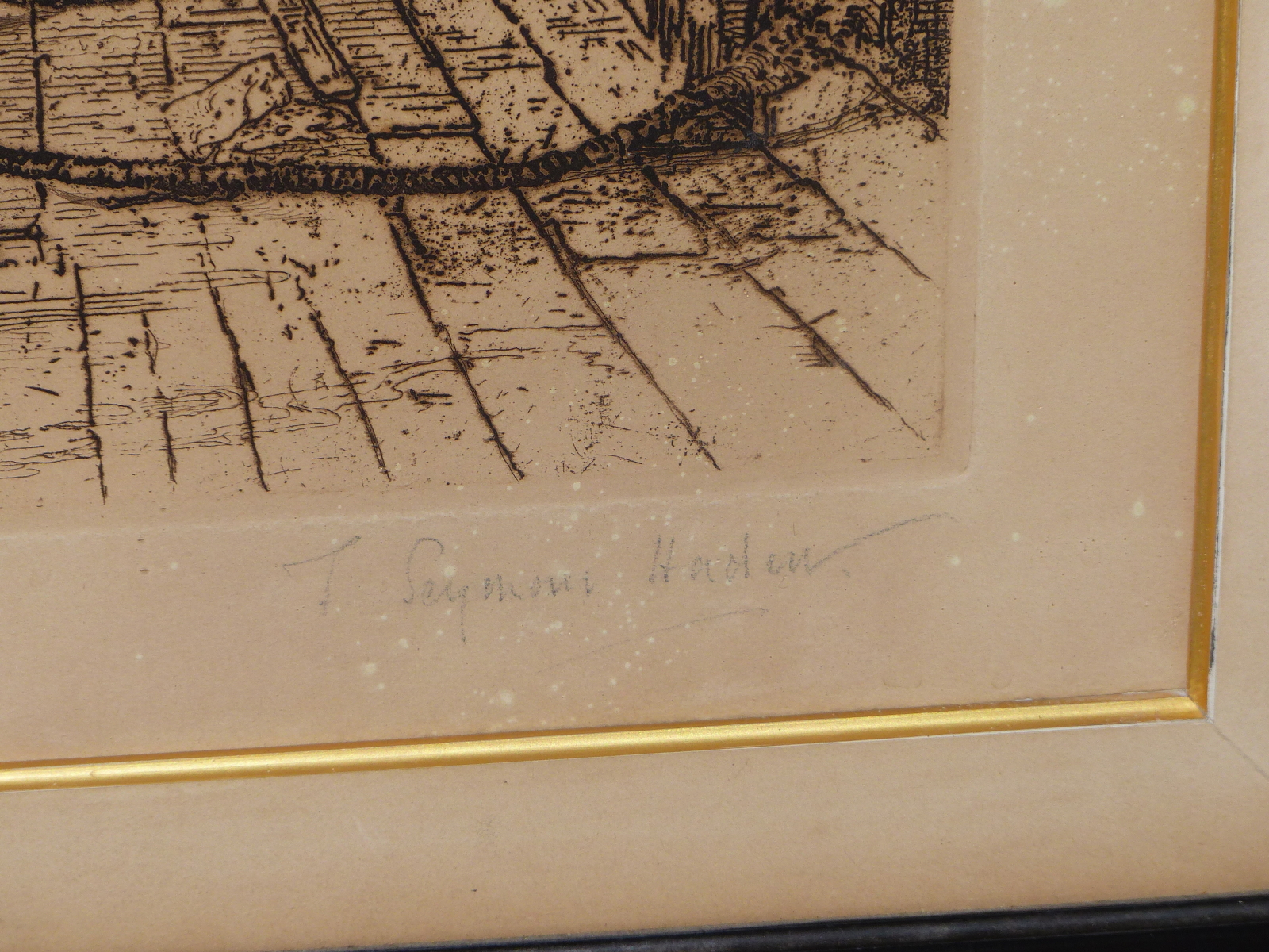 FRANCIS SEYMOUR HADEN AFTER J.M.W. TURNER, CALAIS PIER, SIGNED IN PENCIL, ETCHING, 84 x 60cms pl. - Image 5 of 7