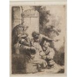 AFTER REMBRANDT HARMENSZ VAN RIJN (1606-1669), JOSEPH'S COAT BROUGHT TO JACOB, ETCHING, UNEXAMINED