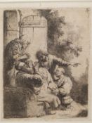 AFTER REMBRANDT HARMENSZ VAN RIJN (1606-1669), JOSEPH'S COAT BROUGHT TO JACOB, ETCHING, UNEXAMINED