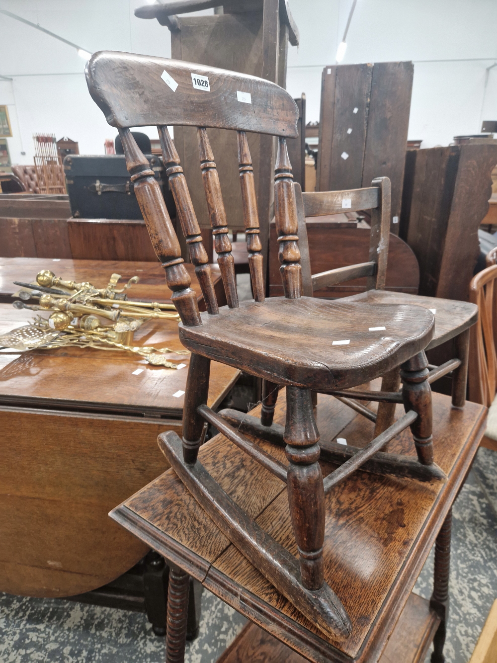 TWO CHILDRENS OAK CHAIRS - Image 2 of 2