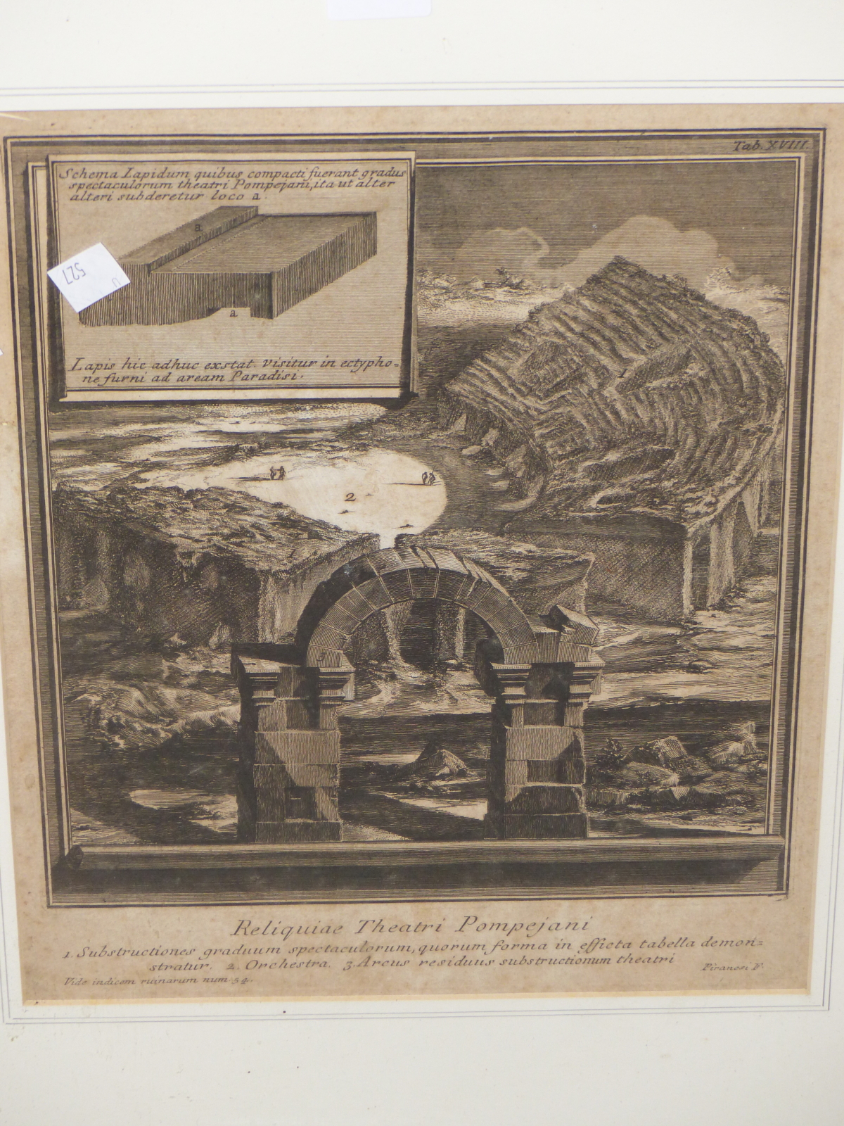 AFTER GEORGE CUITT, FOUR ENGRAVINGS OF ARCHITECTURAL VIEWS AND AN ENGRAVING AFTER PIRANESI. (5) - Image 3 of 9