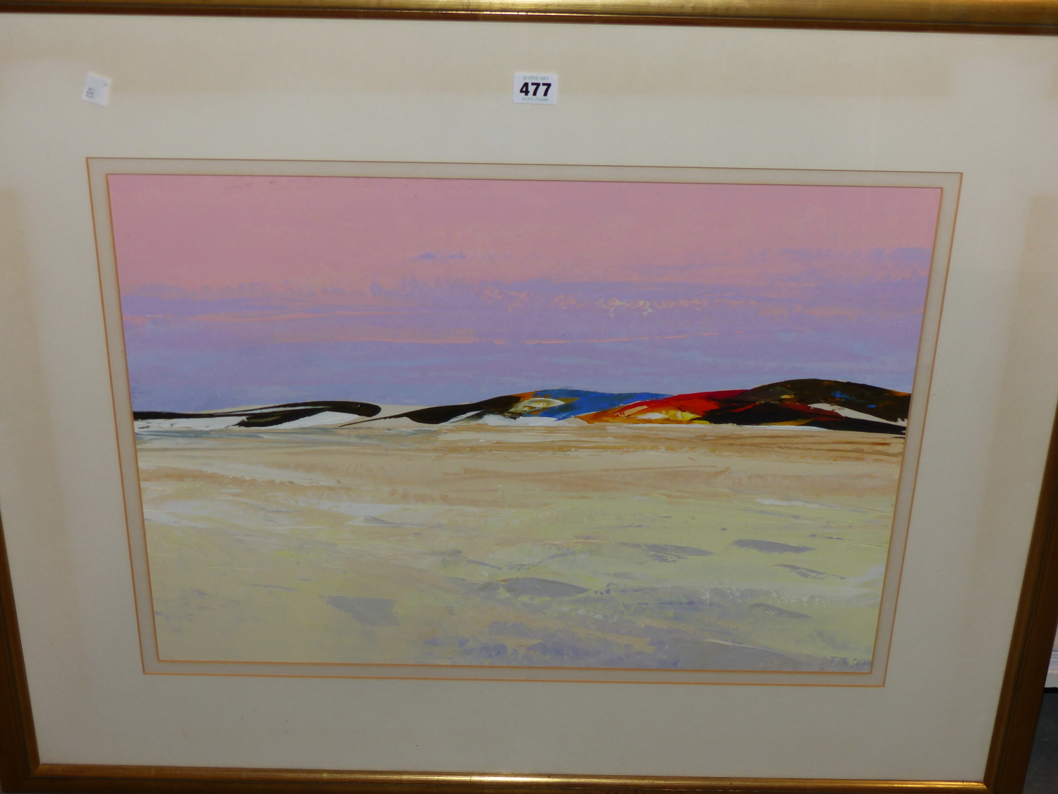DONALD HAMILTON FRASER R.A. (1929-2009) ARR, BEACH AND DUNES, SOUTH UIST II, SIGNED, OIL, 61 x - Image 2 of 6