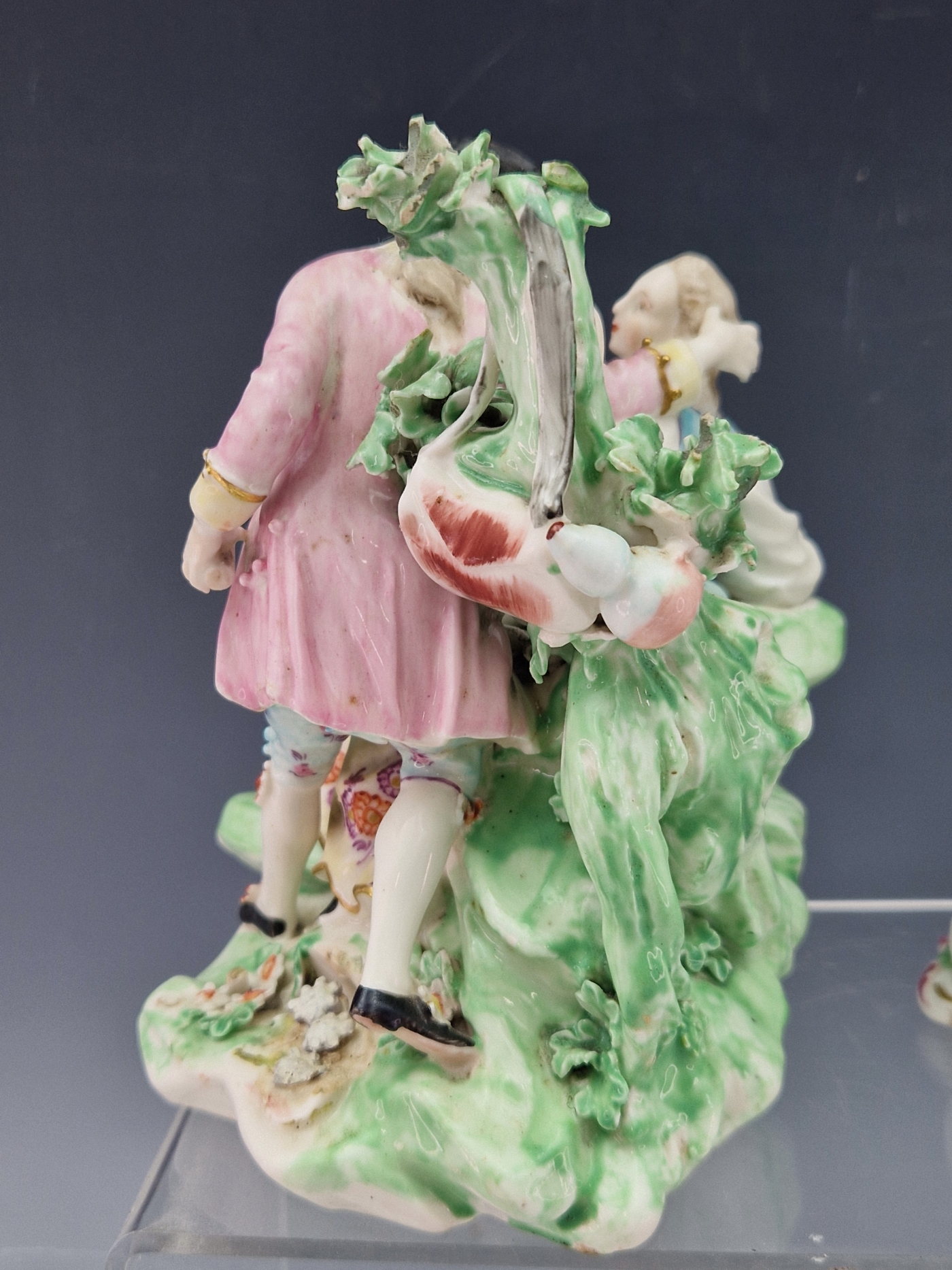 A PAIR OF PATCH MARK DERBY FIGURES SEATED ON FOOTED BASES, SHE REPRESENTING SUMMER AND HE WINTER. - Image 15 of 15