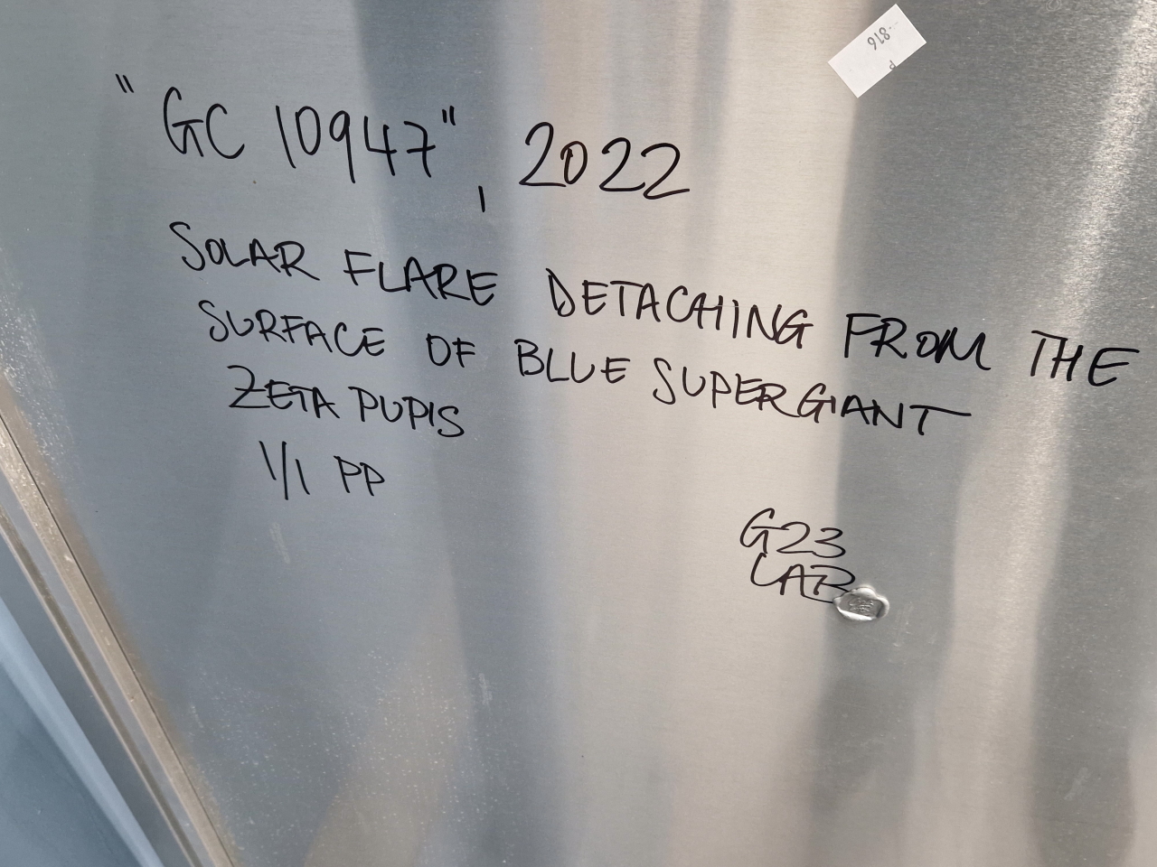 G23 LAB. (20TH CENTURY) ARR. "GC10947" (C.2022) SOLAR FLARE DETACHING FROM THE SURFACE OF BLUE SUPER - Image 6 of 6