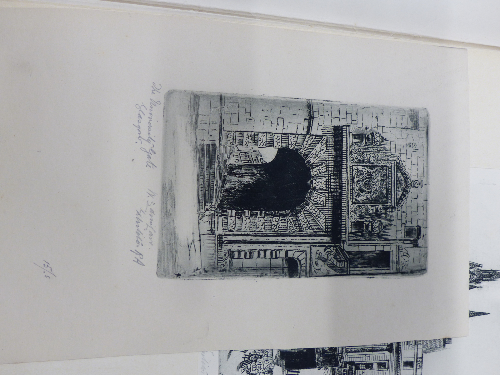 WALTER EDWIN LAW (1865-1942), A FRAMED ETCHING OF THE TOWER, TOGETHER WITH EIGHT FURTHER UNFRAMED - Image 2 of 9