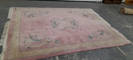 A GOOD QUALITY CHINESE DRAGON CARPET. 370 x 280 cm