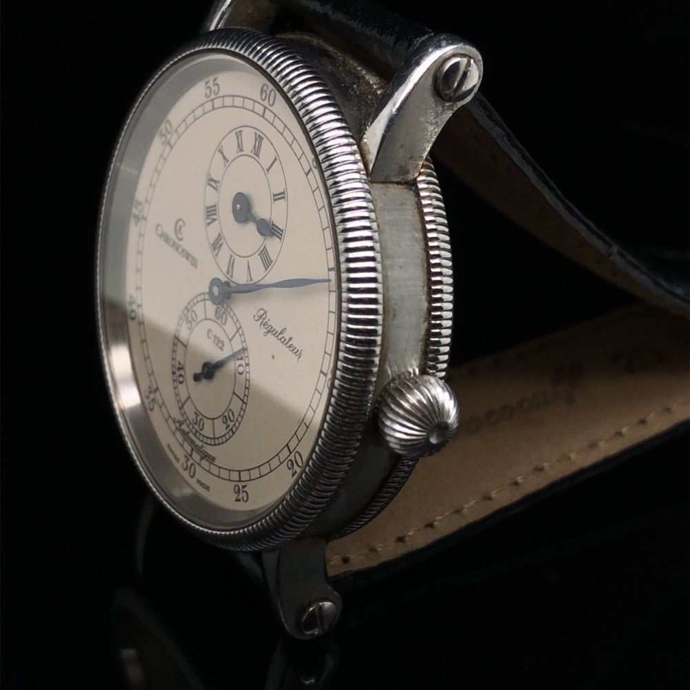 A CHRONOSWISS REGULATEUR AUTOMATIC GENTS WRIST WATCH WITH A STAINLESS STEEL CASE. THE AUTOMATIC - Image 2 of 6