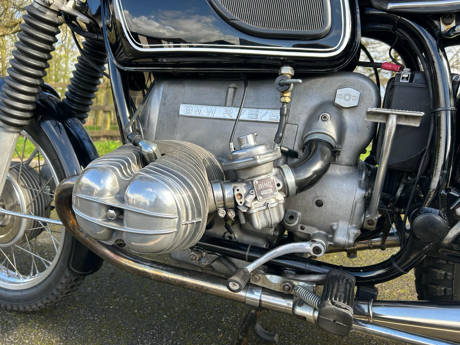 A BMW R75/5 MOTORCYCLE .1971. 72452 MILES. EXCELLENT WELL RESTORED CONDITION, V5, MOT AND TAX - Image 8 of 17