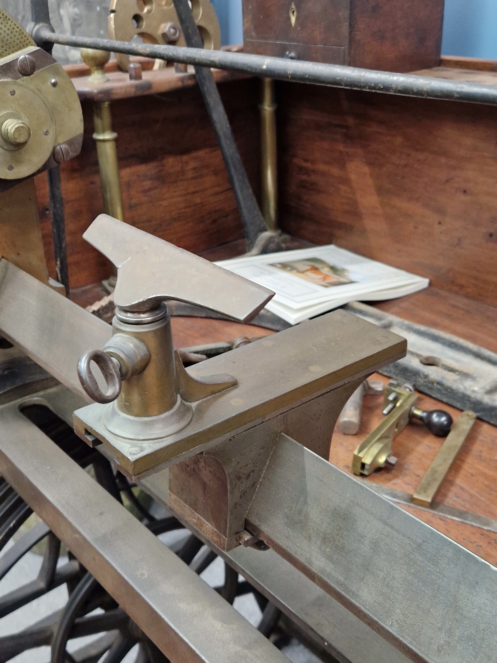 A RARE MID 19TH CENTURY BRASS AND IRON ORNAMENTAL TURNING LATHE SIGNED C. RICH, 44 DENMARK STREET - Image 69 of 77