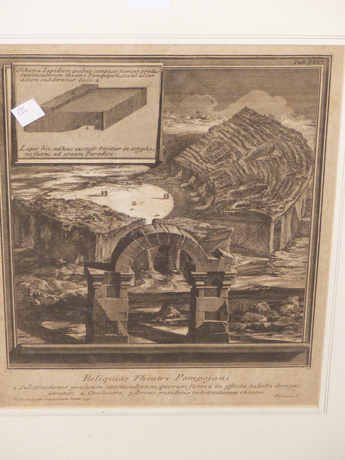 AFTER GEORGE CUITT, FOUR ENGRAVINGS OF ARCHITECTURAL VIEWS AND AN ENGRAVING AFTER PIRANESI. (5) - Image 4 of 9