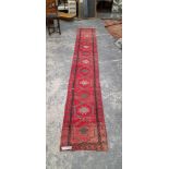 A TRIBAL TURKISH RUNNER 563 x 89 cm