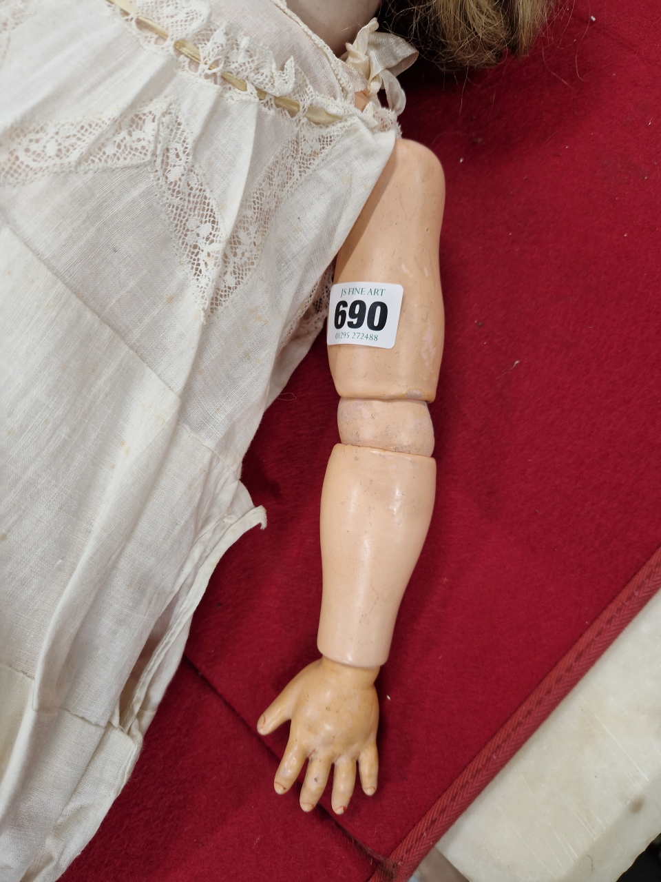 A KAMMER AND REINHART 70 BISQUE HEADED DOLL WITH SLEEPING EYES AND OPEN MOUTH. H 70cms. - Image 4 of 6