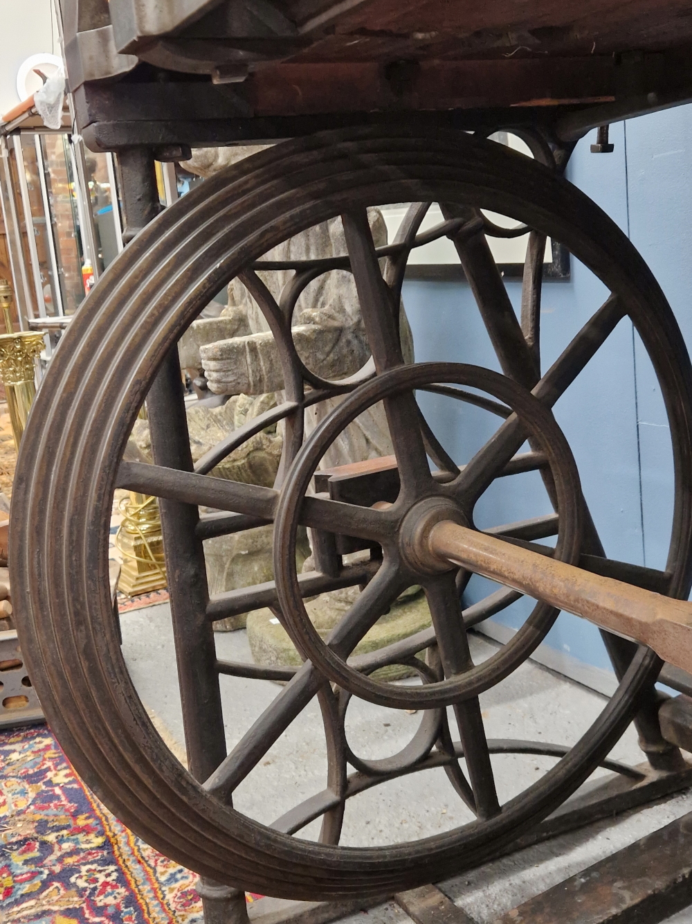 A RARE MID 19TH CENTURY BRASS AND IRON ORNAMENTAL TURNING LATHE SIGNED C. RICH, 44 DENMARK STREET - Image 72 of 77